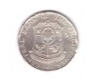 Moneda Filipine 25 centavos 1966, sase inele de fum, uzata, curata, Asia, Cupru-Nichel