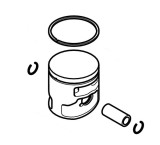 Piston complet drujba compatibil Stihl MS 212 Golf &Oslash; 40.5mm