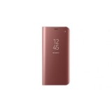 Husa Samsung, Galaxy J3 2017, J330 Clear View Flip Mirror Stand, Rose, ALC MOBILE