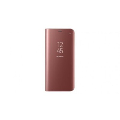 Husa Samsung, Galaxy J3 2017, J330 Clear View Flip Mirror Stand, Rose foto