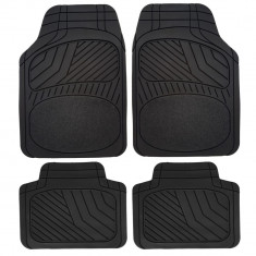 Set covorase auto universale CUSTO POL New Touring, PVC, ajustabile, negru, 4 bucati