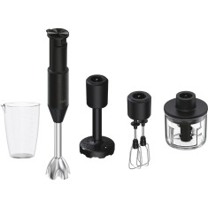 Blender de mana Haier HHB5B5 011, materialul lamei Stainless steel, 3 lame din otel inoxidabil, Cana 0.9, Negru