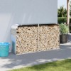Gossi suport pentru busteni, argintiu, 180x45x100 cm, otel galvanizat