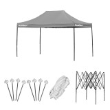 Foișor de grădină pliabil 3x4 m gri