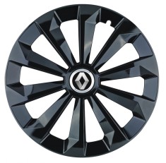 Set 4 capace roti Fame negru R16 pentru gama auto Renault