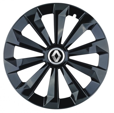 Set 4 capace roti Fame negru R15 pentru gama auto Renault foto