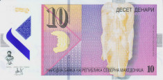 Bancnota Macedonia de Nord 10 Denari 2020 (2021) - PNew UNC foto