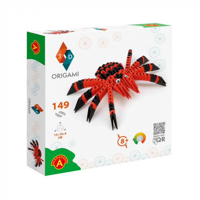 Kit Origami 3D Paianjen +8 ani, Alexander Games EduKinder World