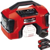 Einhell TE-AC 18/11 LiAC PRESSITO PXC + Twinpack CB + 4514095 - Compresor hibrid 11 bar + Set 2 acumulatori si incarcator Li-Ion 18 V 2.5 Ah