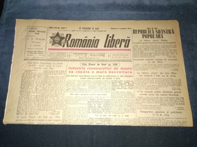 ZIARUL ROMANIA LIBERA 4 IANUARIE 1950 foto