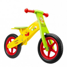 WOODEN BALANCE BIKE, SEVEN, MODEL WTP, 12 INCH, GALBEN VERDE