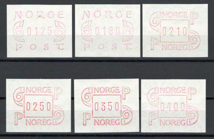 Norvegia 1980/86 MNH - Timbre automat, nestampilat