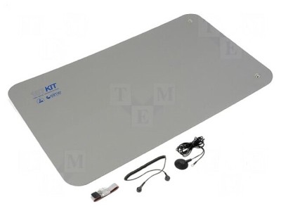Kit de protecție antistatică pentru masă ESD 1,2m x 0,6m gri foto