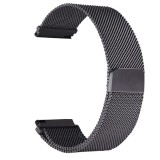 Cumpara ieftin Curea metalica compatibila Honor Magic Watch 2 46mm, telescoape Quick Release, Milanese Loop, Negru