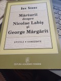 Ion S&icirc;rbu - Mărturii despre Nicolae Labiș și George Mărgărit. Epistole. Iconografie