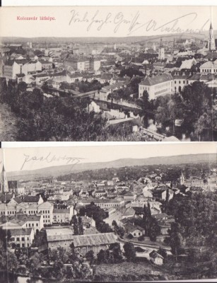 Cluj -Vedere generala- clasica, triptic foto