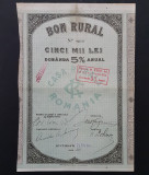 Bon rural de 5000 lei 1924 de la banca Casa rurala , titlu , actiuni , actiune