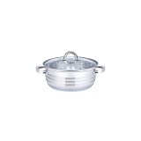 Oala cu capac Floria ZLN-4106, Inox, 24 x 9 cm, 3 L
