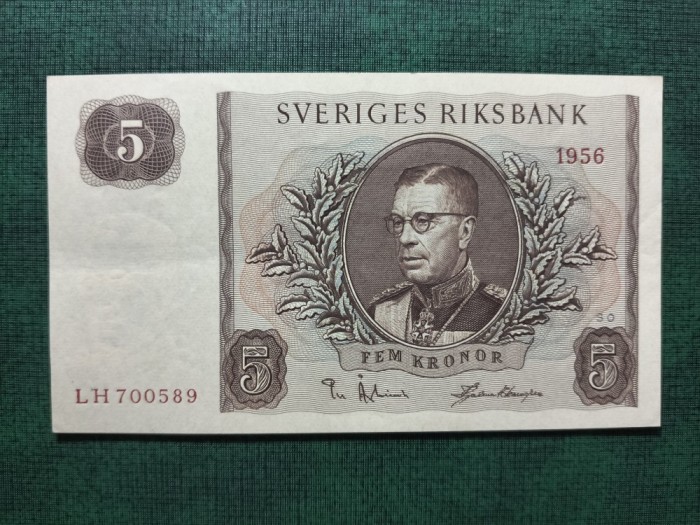 SUEDIA 5 KRONOR 1956 EXCELENTĂ