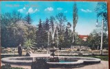 Carte postala Baile Buzias, parcul, 1912