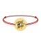 Lover - Bratara snur personalizata banut argint 925 placat cu aur galben 24K cu textul My Love