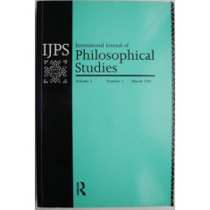 International Journal of Philosophical Studies (Volume 4, Number 1, March 1996)