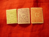 6 Timbre Yugoslavia 1921 Cifra: 3 tip1 si 3 tip 2