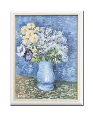 Flori in vaza, 45x35cm tablou celebru inramat pictat manual, ulei pe panza reproducere Vincent van Gogh