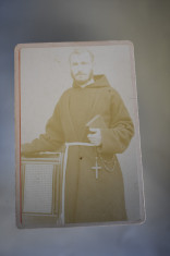 CDV - Fotografie pe carton Calugar catolic - cca. 1900 foto