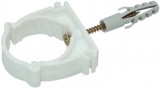 Clema Plastic Cu Capac Fixare Tevi Cu Diblu Si Holzsurub / 32Mm