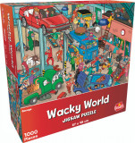 Puzzle 1000 piese - Wacky World - Garage | Goliath