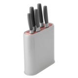 Cumpara ieftin Set Cutite cu suport BergHOFF, 6 piese, Otel, Plastic, Gri HighLine Cooking