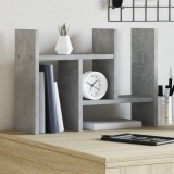 Organizator birou vidaXL, gri beton, 34.5x15.5x35.5 cm, lemn prelucrat, suport documente, raft birou, depozitare
