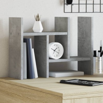 vidaXL Organizator birou, gri beton, 34,5x15,5x35,5 cm lemn prelucrat foto