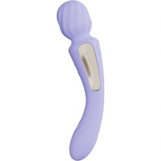 Vibrator Double-Ended Wand SWITCH, Aplicatie Mobila Lelo Connect, Silicon, USB, Mov, 21.7 cm