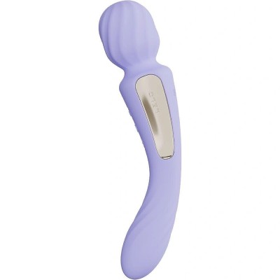 Vibrator Double-Ended Wand SWITCH, Aplicatie Mobila Lelo Connect, Silicon, USB, Mov, 21.7 cm foto