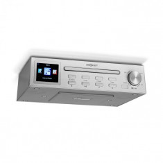 OneConcept Streamo Chef, radio de bucatarie, CD player, BT, display 2,4&amp;amp;quot; HCC, argintiu foto