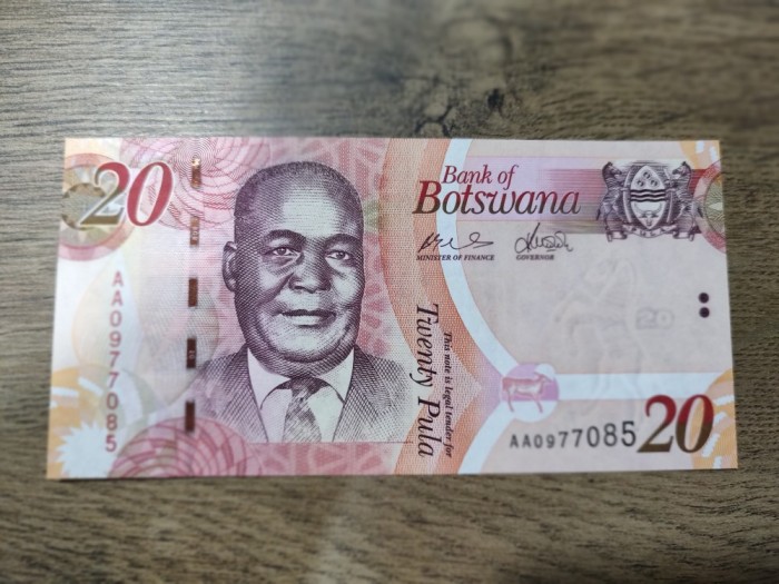 BOTSWANA 20 PULA 2009 UNC