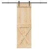 VidaXL Ușă glisantă cu set de feronerie 70x210 cm, lemn masiv de pin 3332790
