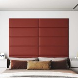 Cumpara ieftin Panouri de perete 12 buc. roșu vin 90x30 cm piele eco 3,24 m&sup2;