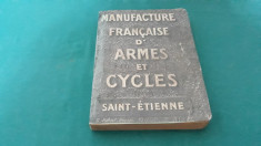 MANUFACTURE FRANCAISE D&amp;#039;ARME ET CYCLES*SAINT-ETIENNE/1921*CATALOG ARME, CEASURI foto