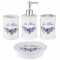 Set baie ceramica alb, albastru 4 piese Le Bain ? 8x11 cm 0,35L