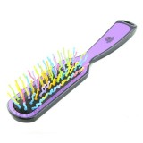 Perie pentru descalcirea parului, cu peri ondulati, 7082, violet/multicolor