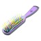 Perie pentru descalcirea parului, cu peri ondulati, 7082, violet/multicolor