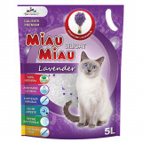 Asternut Igienic pentru Pisici Silicatic Miau Miau Lavanda, 5 L