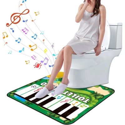 Covoras de Baie, Flippy, Model Pian Electric, Interactiv, 3 Moduri, +14 Ani, din Panza, cu Baterii, 60 x 48 cm, Verde foto
