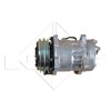 Compresor clima AC 24V Sanden SD7H15, fulie dubla 132mm 2 caneluri, PAG100 300ml, Massey Ferguson MF3600 si aplicatii Volvo Construction, OE Volvo