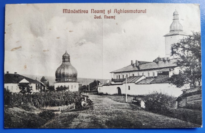 Manastirea Neamt si Aghiasmatarul - aprox.1925 - printata, necirculata