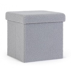 Taburet textil gri Joris 38x38x38 cm