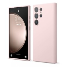 Huse silicon cu microfibra pentru Samsung Galaxy S24 Ultra Roz